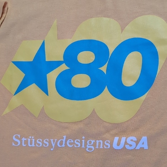 Stussy Yellow and Blue Star Graphic Tee - Picture 5 of 5